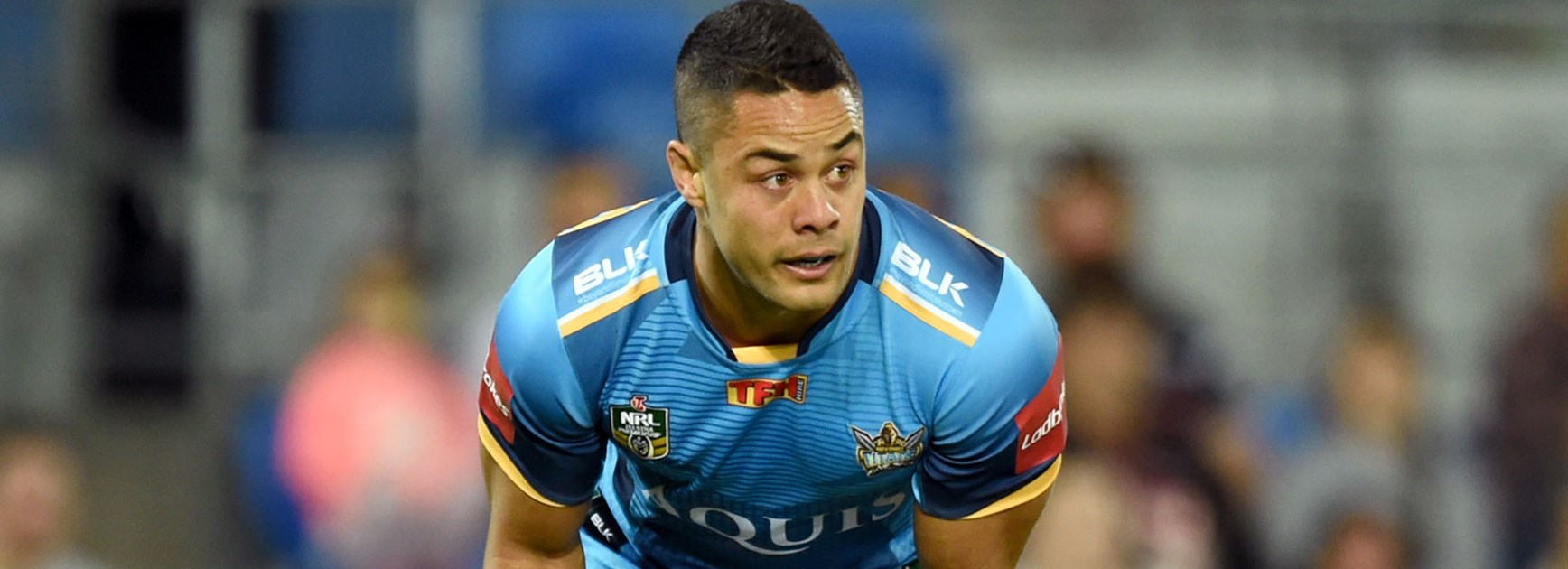 Jarryd Hayne played his first game at fullback for the Titans in Round 25.