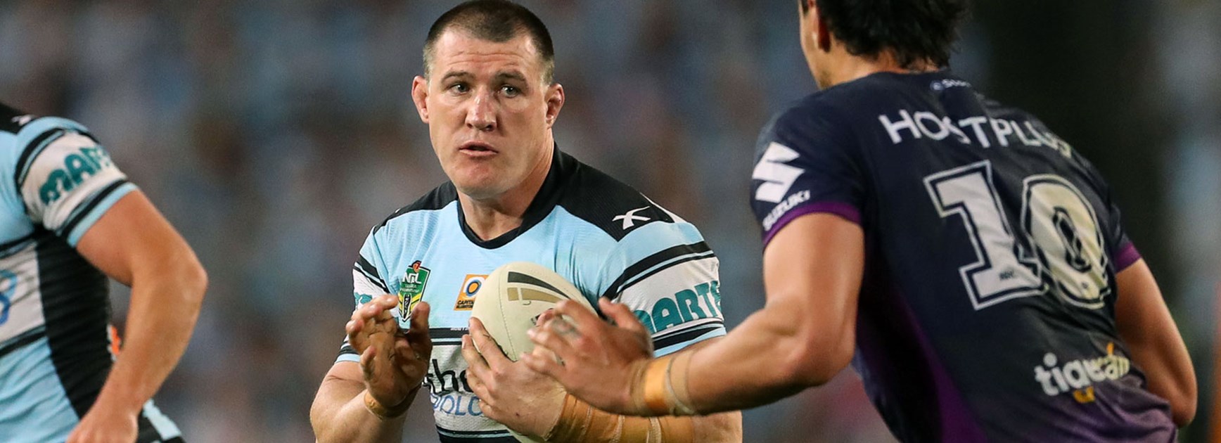 Sharks captain Paul Gallen in action during the 2016 grand final.
