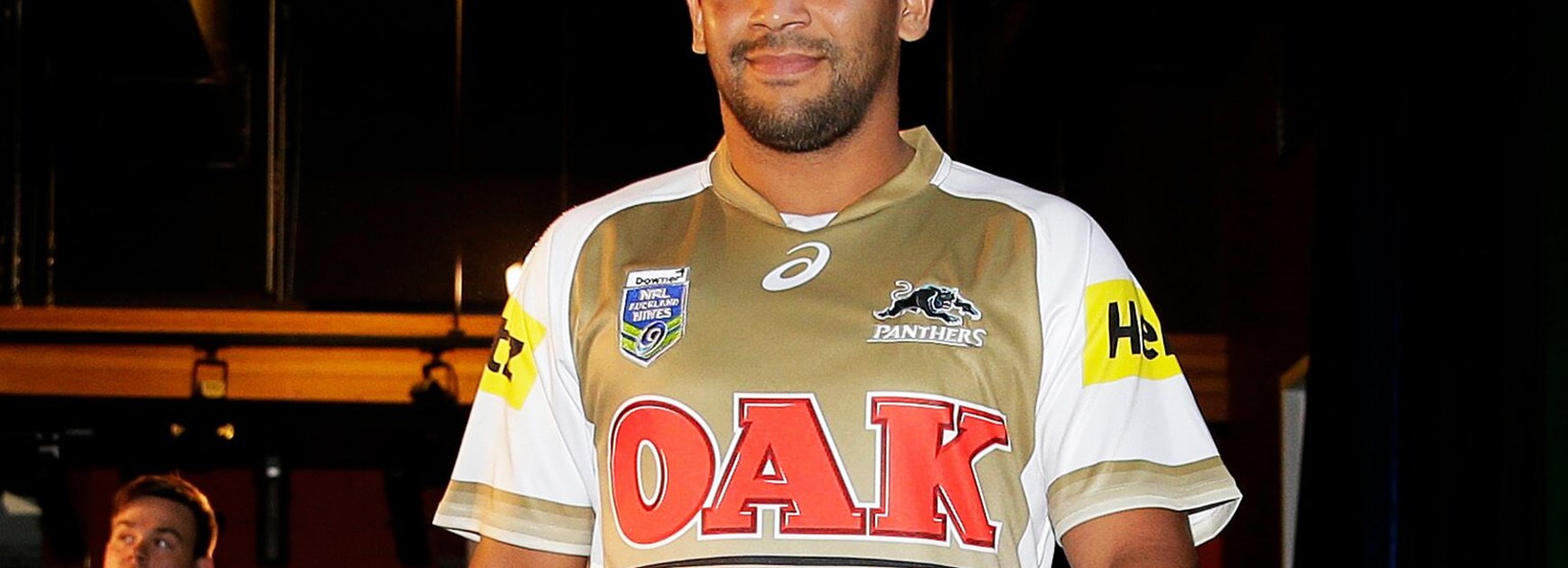 Tyrone Peachey at the 2017 Downer NRL Auckland Nines jersey launch.