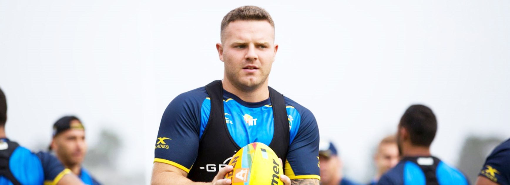 Nathan Brown in pre-season training with the Eels.