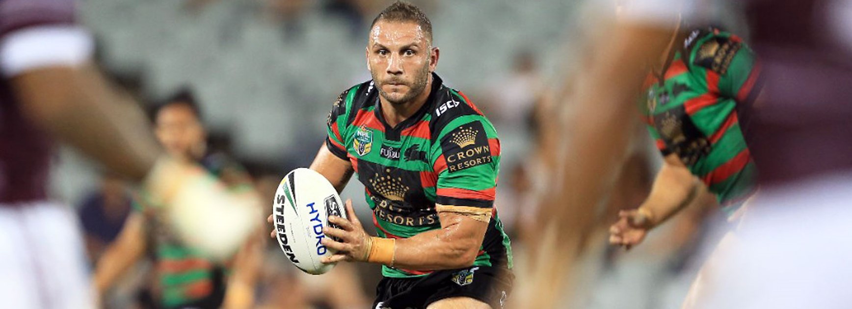 Rabbitohs hooker Robbie Farah in action against the Sea Eagles.