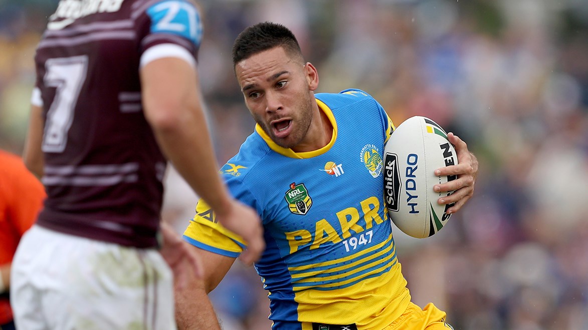 Eels halfback Corey Norman in action against the Sea Eagles in Round 1 of the Telstra Premiership.