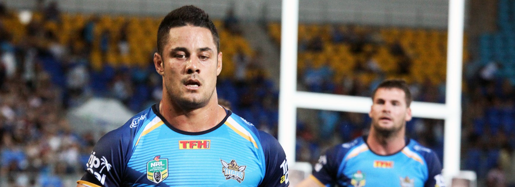 Jarryd Hayne during the Titans' Round 1 loss to the Roosters.