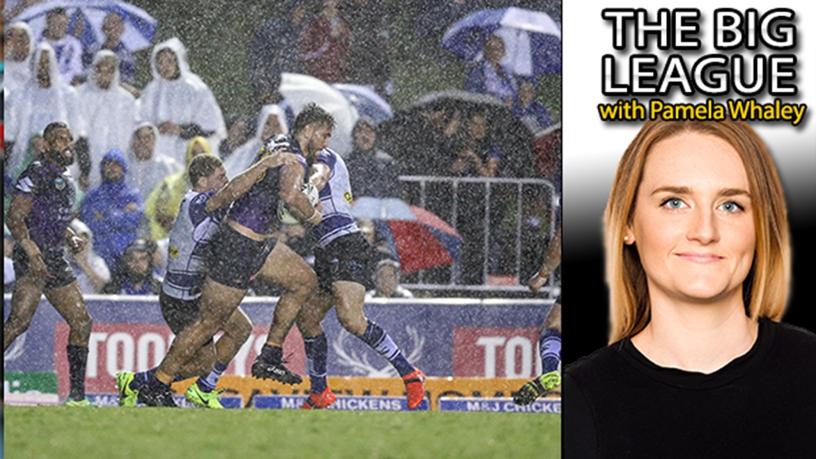 The wet weather at Belmore for Bulldogs v Storm wasn't enough to dampen NRL fans' spirits. The footy was back!