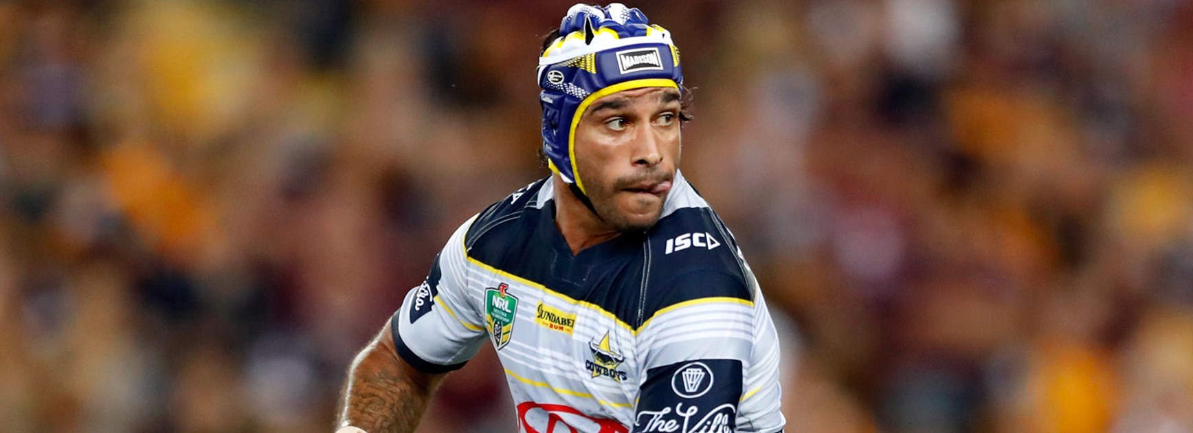 Cowboys halfback Johnathan Thurston against the Broncos in Round 2.