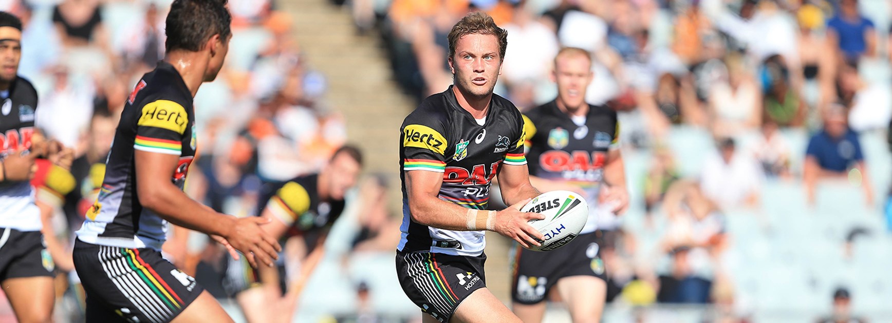 Penrith captain Matt Moylan in action against Wests Tigers in Round 2 of the Telstra Premiership.