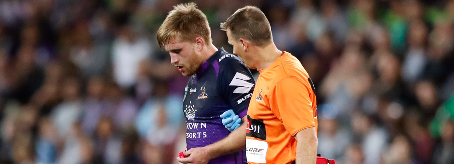 Cameron Munster was injured in Melbourne's Round 3 win over Brisbane.