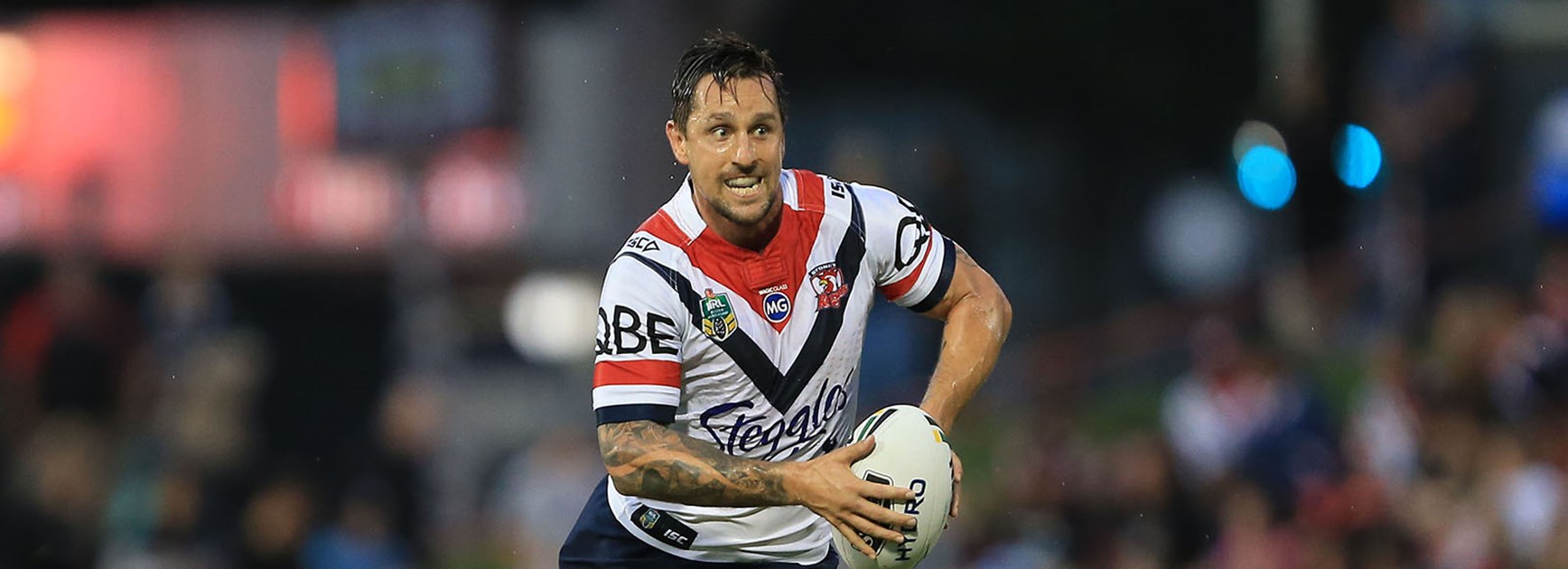 Mitchell Pearce in action against the Panthers at Pepper Stadium in Round 3.