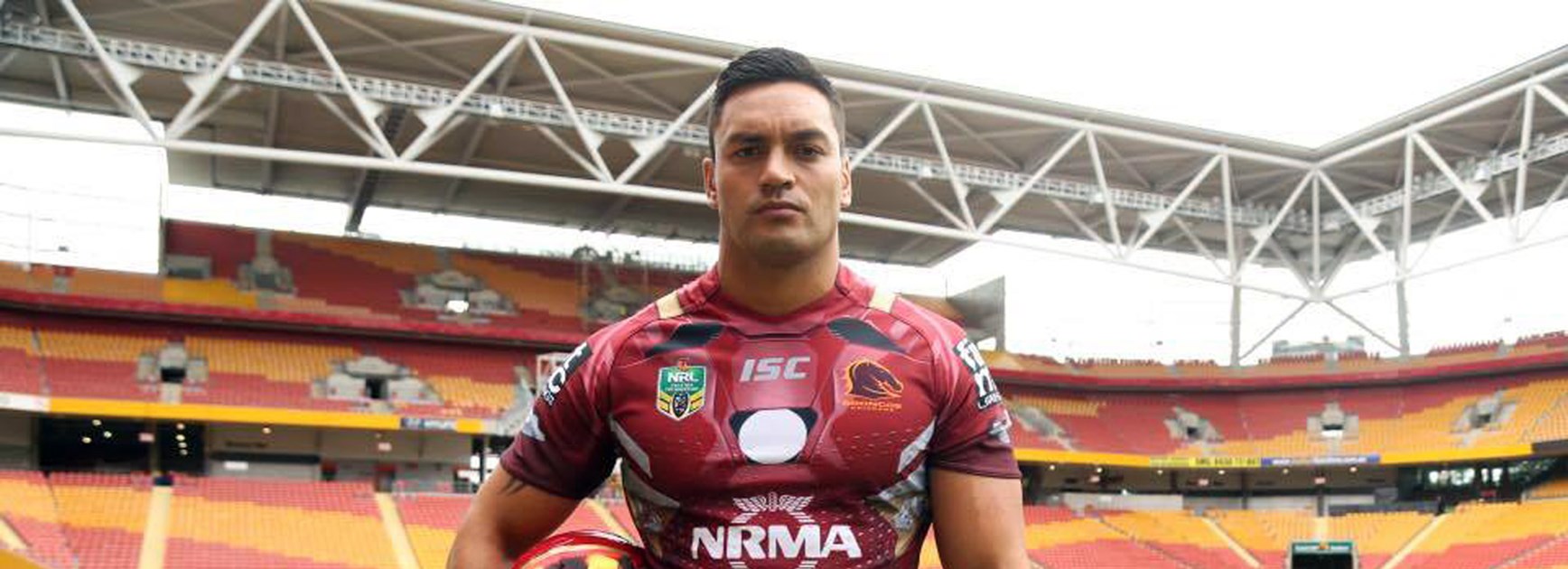 Alex Glenn in the Broncos' Ironman jersey for Round 4.
