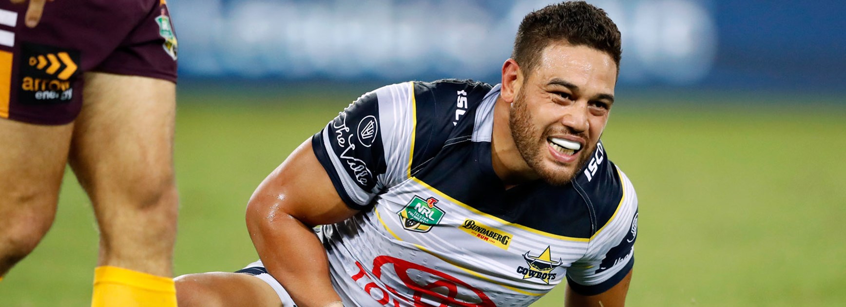 Cowboys winger Antonio Winterstein was injured in the first half of his side's clash with the Broncos.