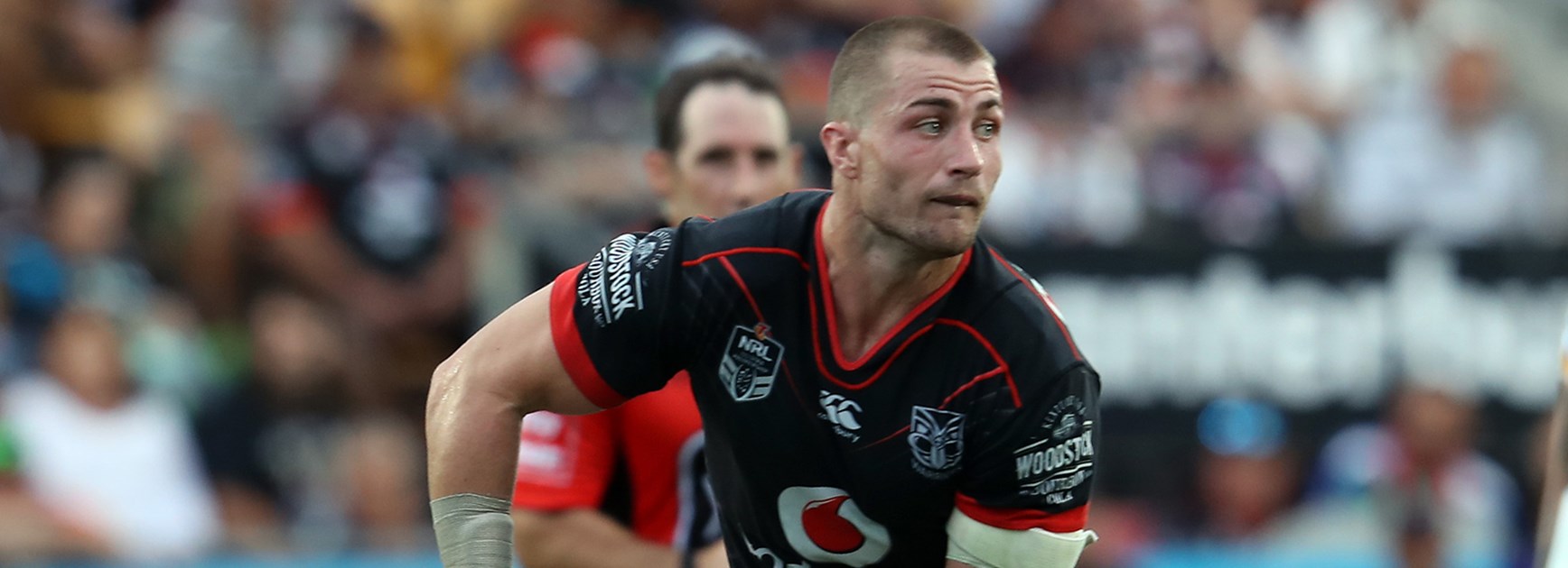 Warriors five-eighth Kieran Foran in action against the Titans in Round 5.