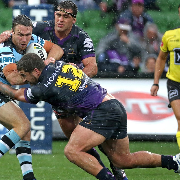 Sharks best Storm in wet