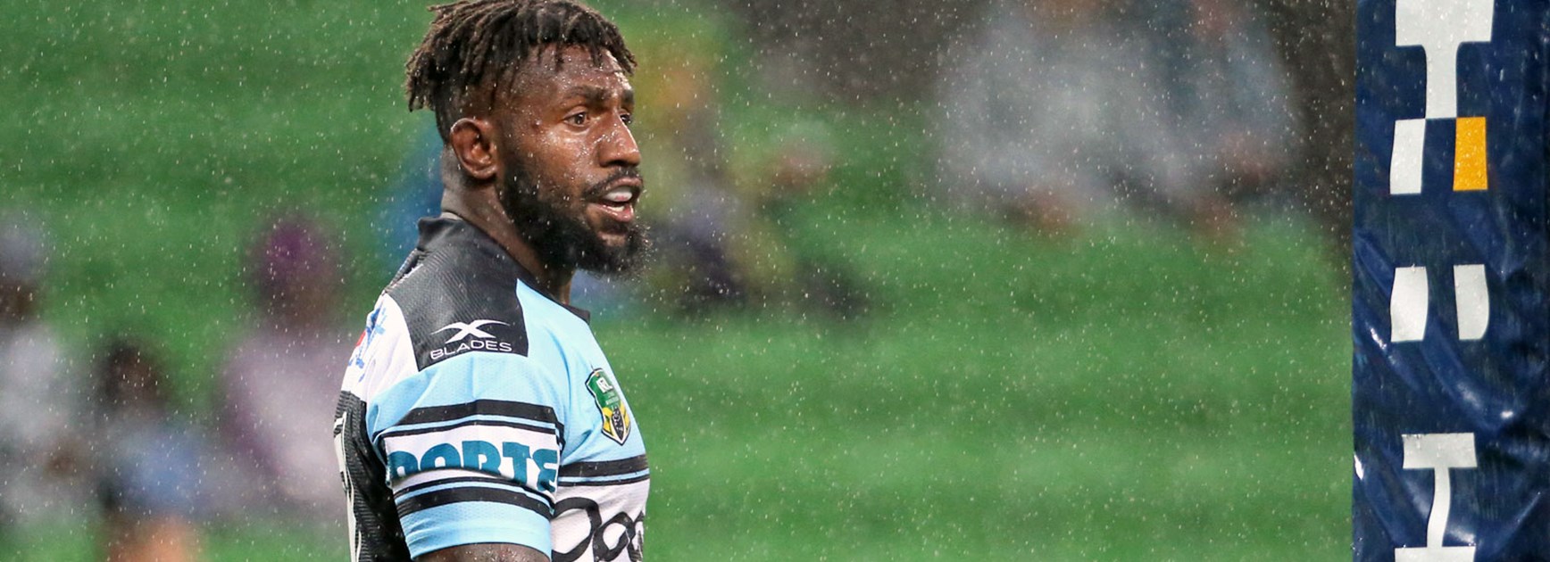 Sharks hooker James Segeyaro will be sidelined with a broken arm.