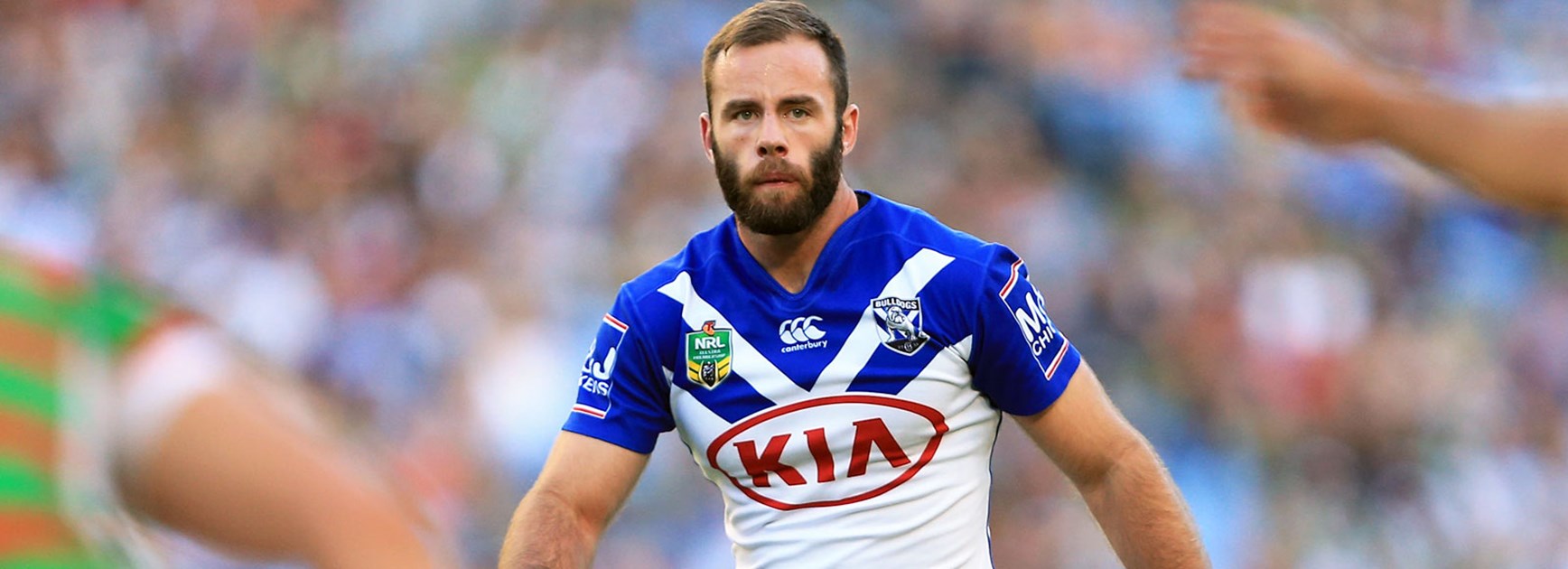 Bulldogs halfback Matt Frawley came off the bench against the Rabbitohs.