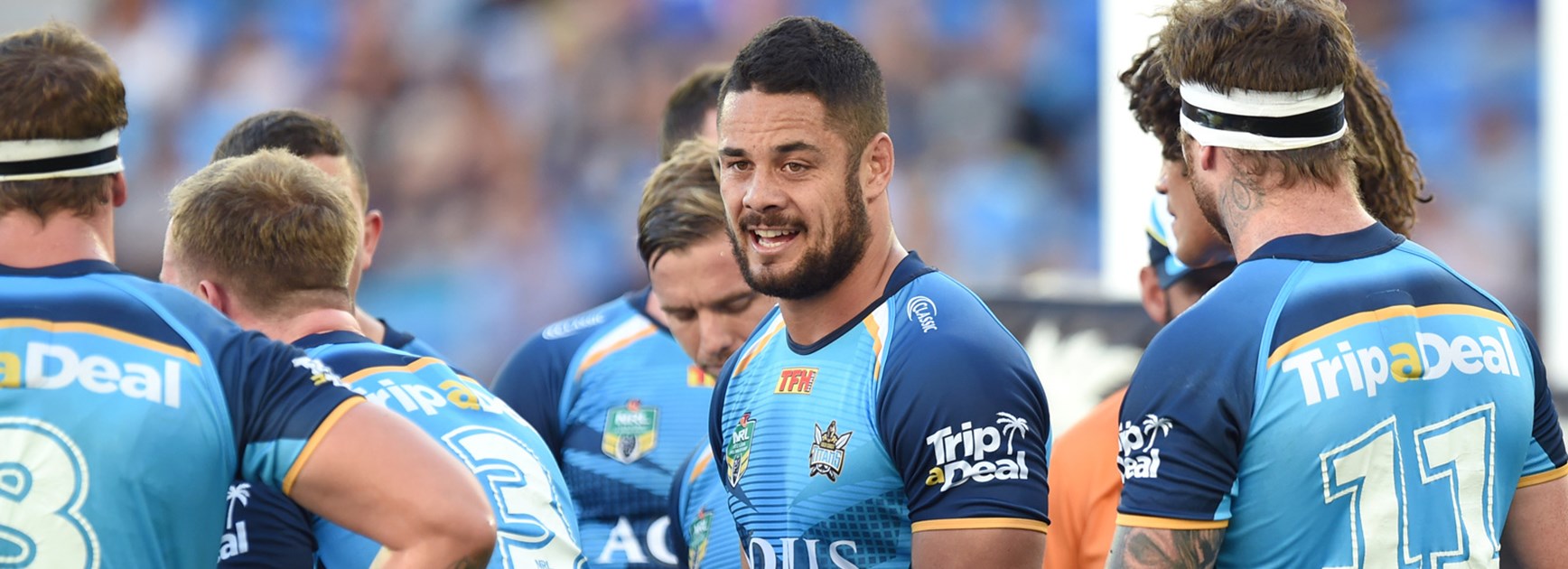 Jarryd Hayne during the Titans' Round 9 win over Newcastle.