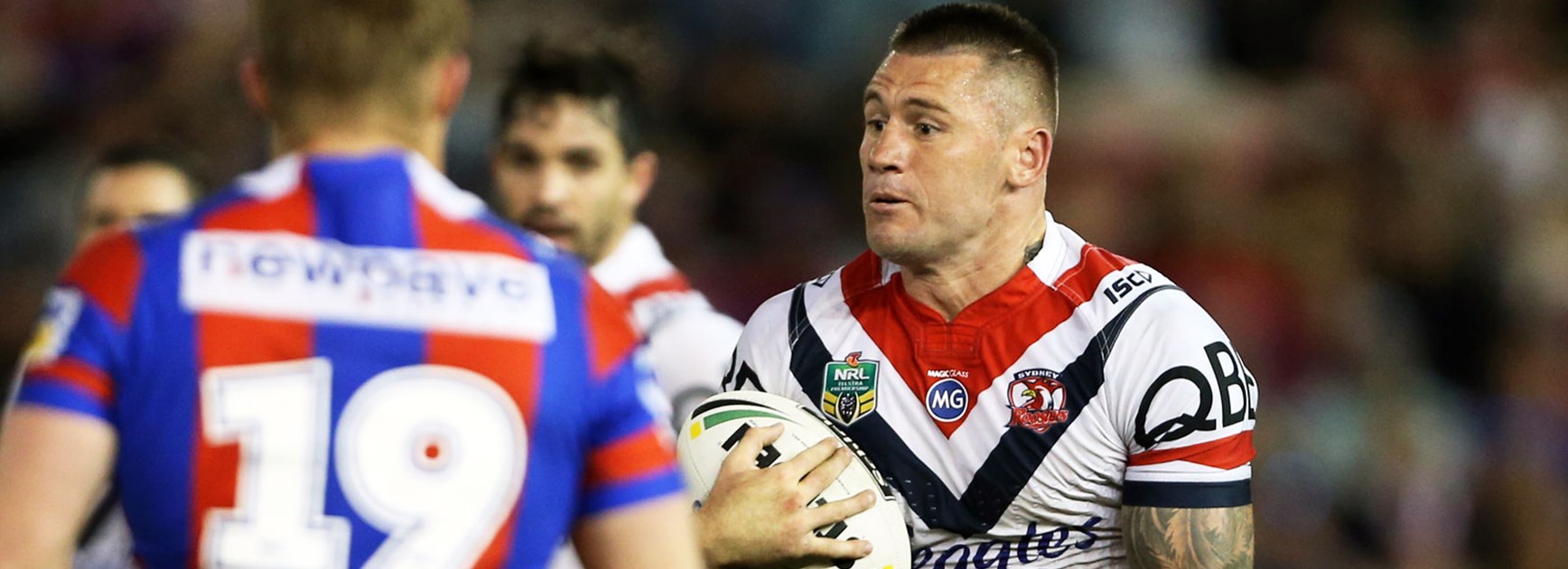 Roosters winger Shaun Kenny-Dowall against the Knights in Round 7.