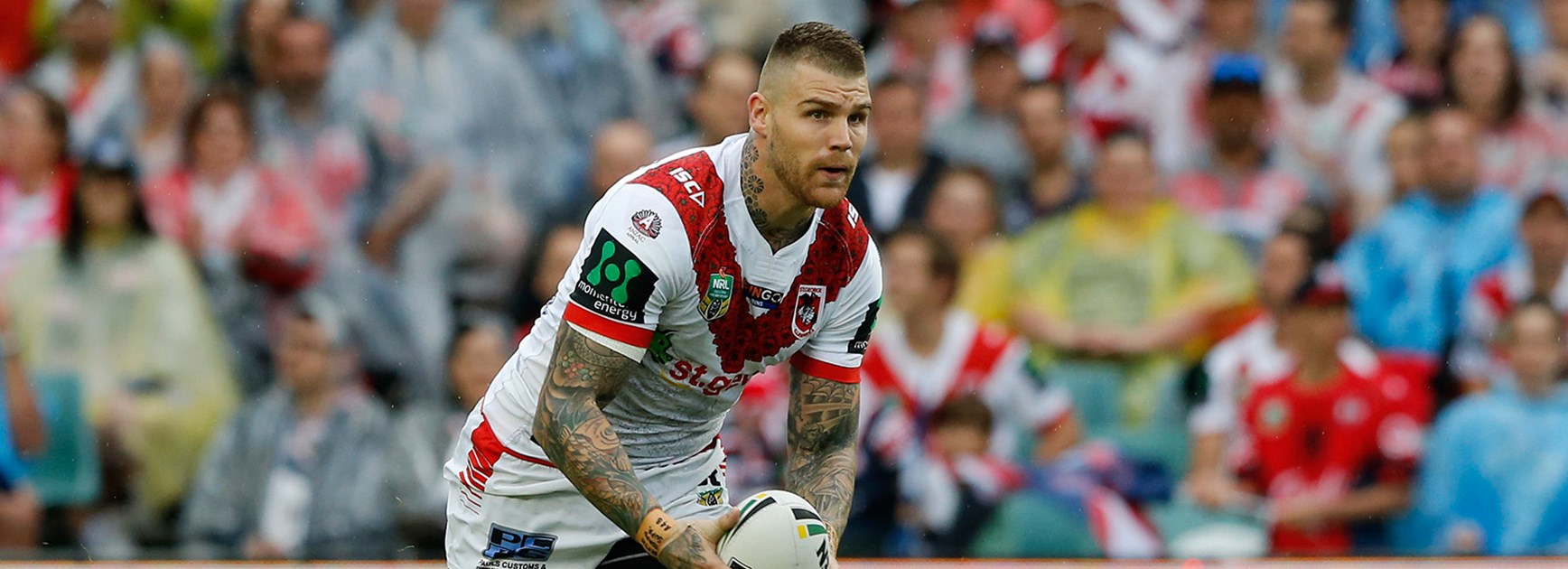 Josh Dugan in action on Anzac Day.