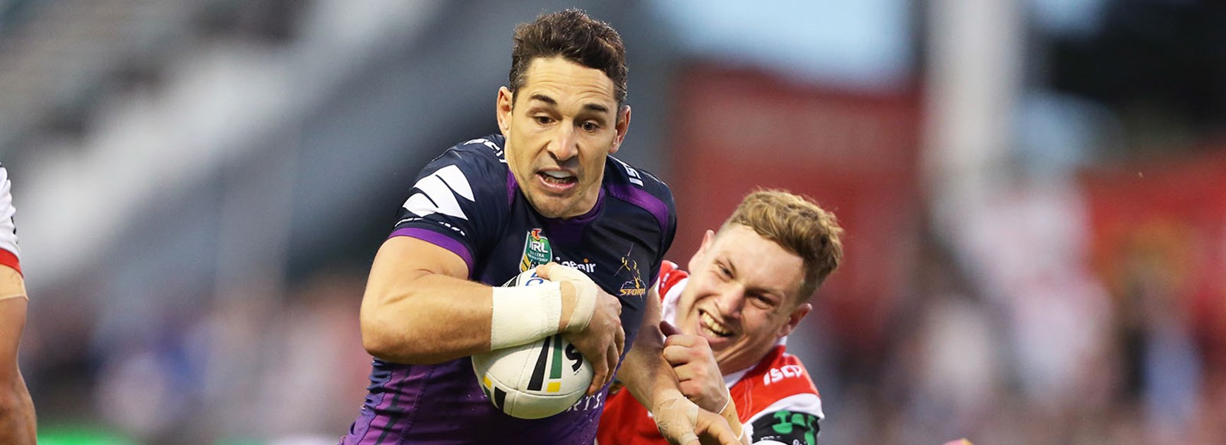 Billy Slater scored a double against the Dragons.