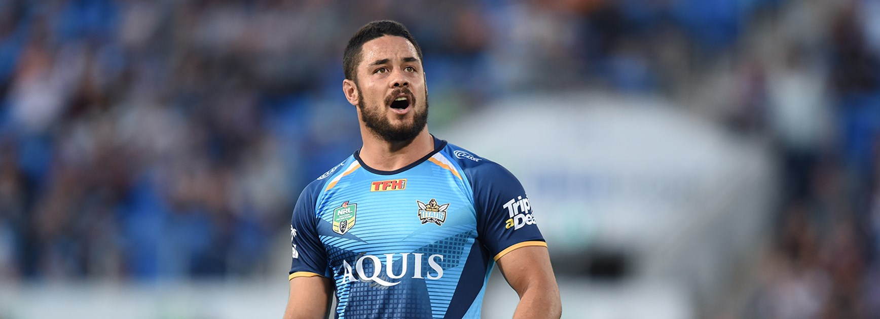 Jarryd Hayne looks on as the Titans season was ended by the Wests Tigers.
