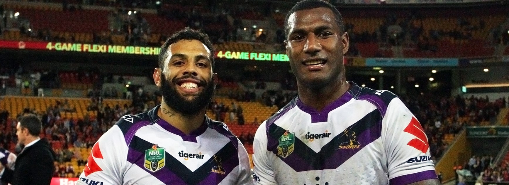 Storm wingers Josh Addo-Carr and Suliasi Vunivalu have struck up an incredible partnership.