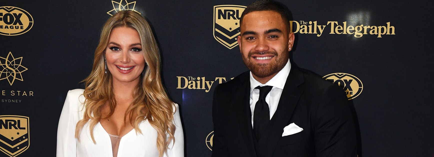 Alexandra Woods and Dylan Walker at the 2017 Dally M Awards.
