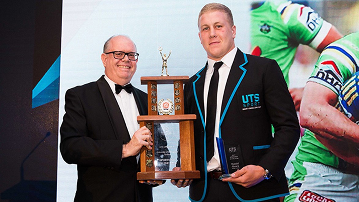 Parramatta Eels forward Daniel Alvaro was awarded his second University Blue by UTS.