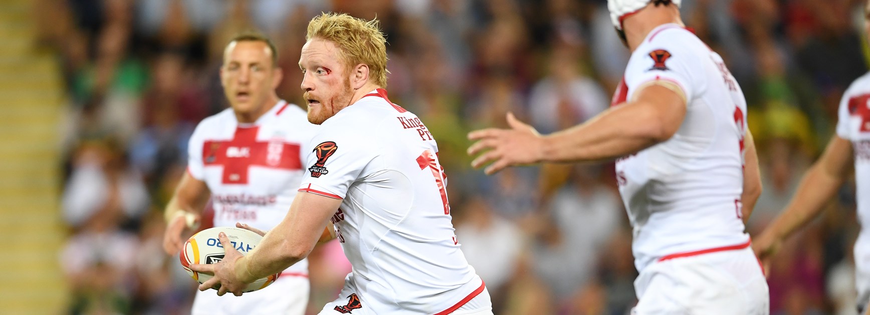 Dragons recruit James Graham in action for England at the World Cup.