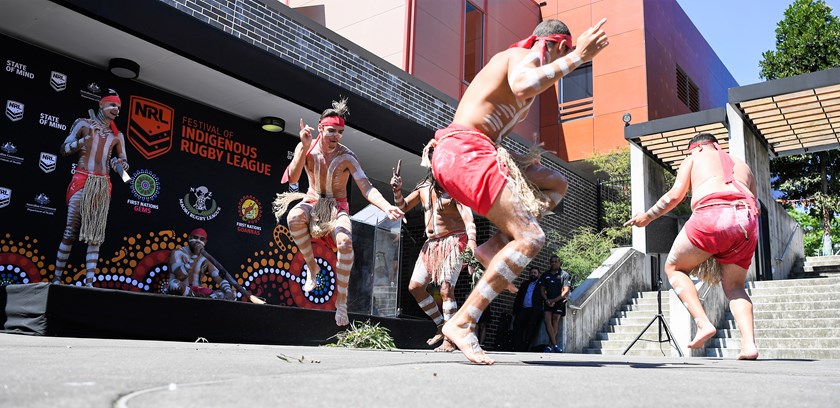 The Festival of Indigenous Rugby League welcoming ceremony.