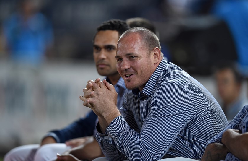 Cowboys prop Matt Scott on the sideline during a trying 2017.