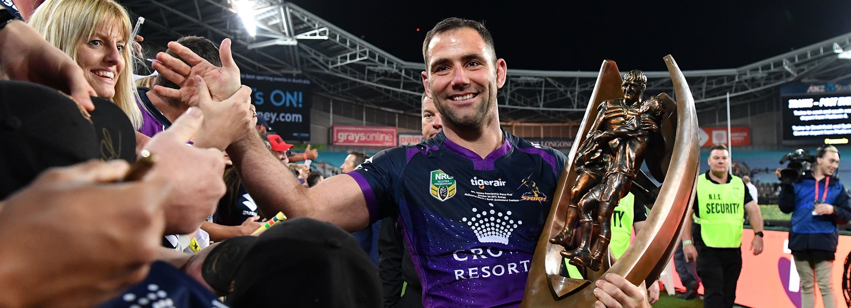Melbourne Storm captain Cameron Smith after the 2017 NRL Grand Final.