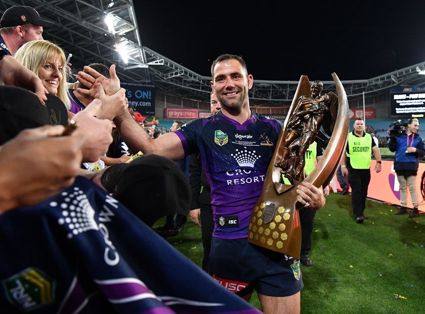Melbourne Storm captain Cameron Smith after the 2017 NRL Grand Final.