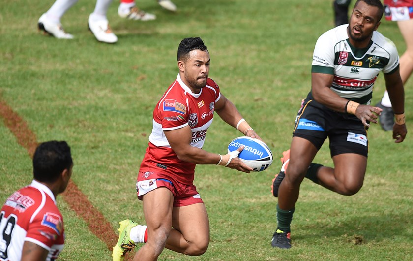 Christian Hazard in action for the Redcliffe Dolphins against the Ipswich Jets.