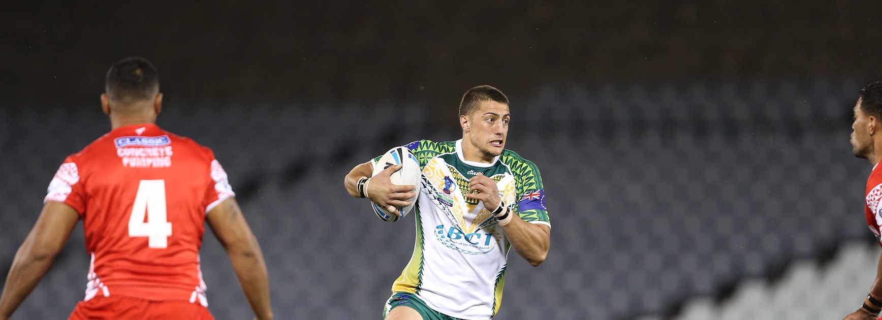 Anthony Gelling in action for the Cook Islands in 2015.