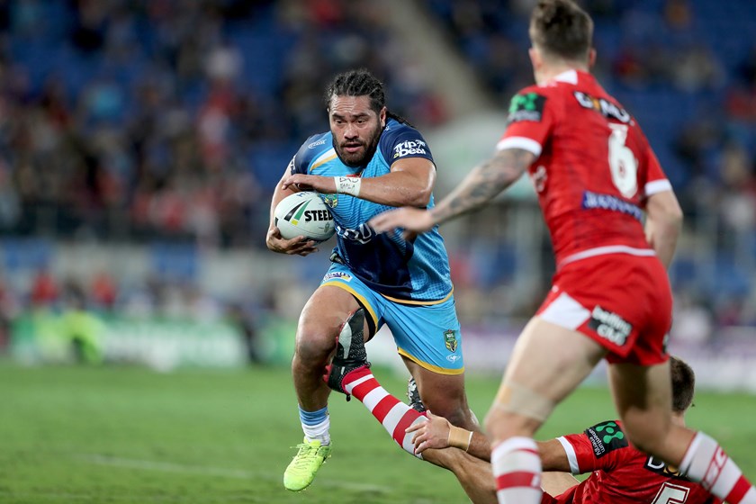 Konrad Hurrell in action for the Titans.