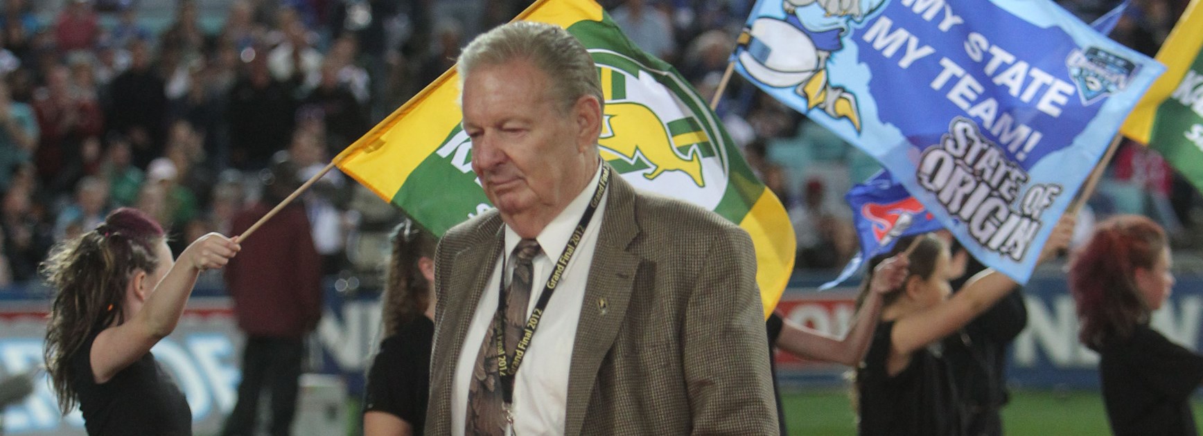 Rugby league immortal Graeme Langlands at the 2012 NRL grand final.