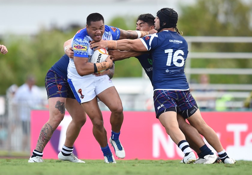 Joey Leilua in action for Samoa during the World Cup.