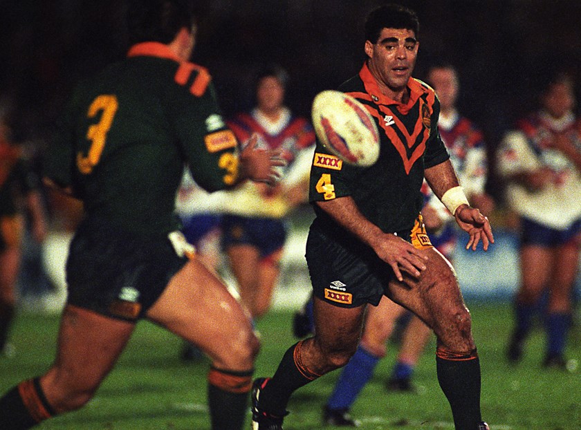 Mal Meninga in action for Australia in 1992.