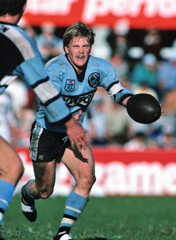Barry Russell during his playing days for Cronulla Sharks.