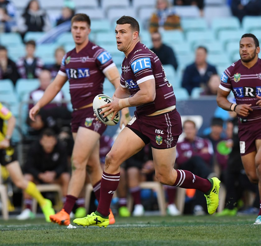 Manly Sea Eagles prop Darcy Lussick. 