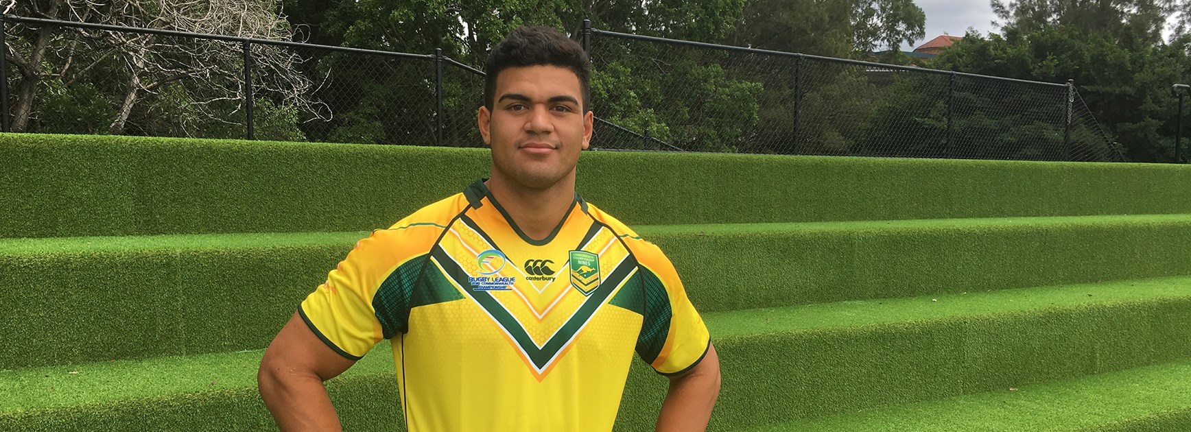 Rising star David Fifita ahead of the 2018 Rugby League Commonwealth Championships.