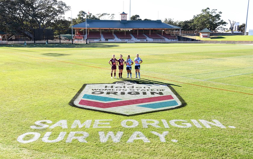 Women's State of Origin players at North Sydney Oval.