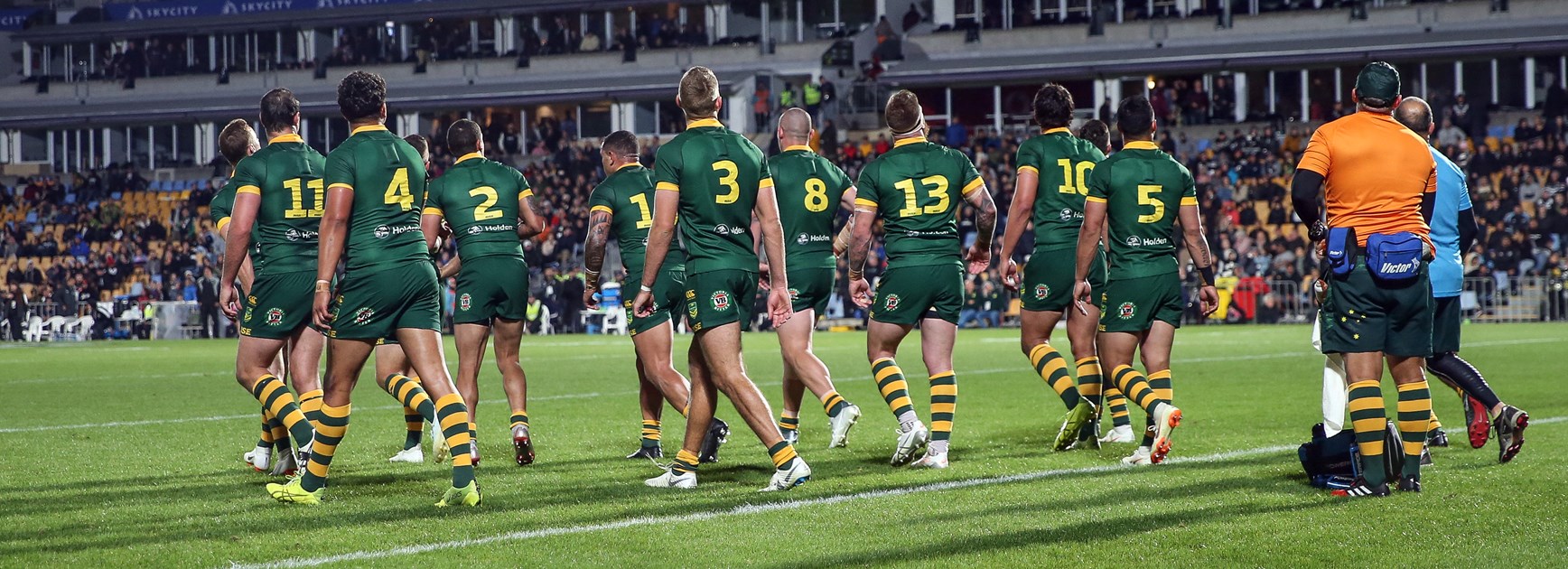 The Kangaroos during their loss to New Zealand.