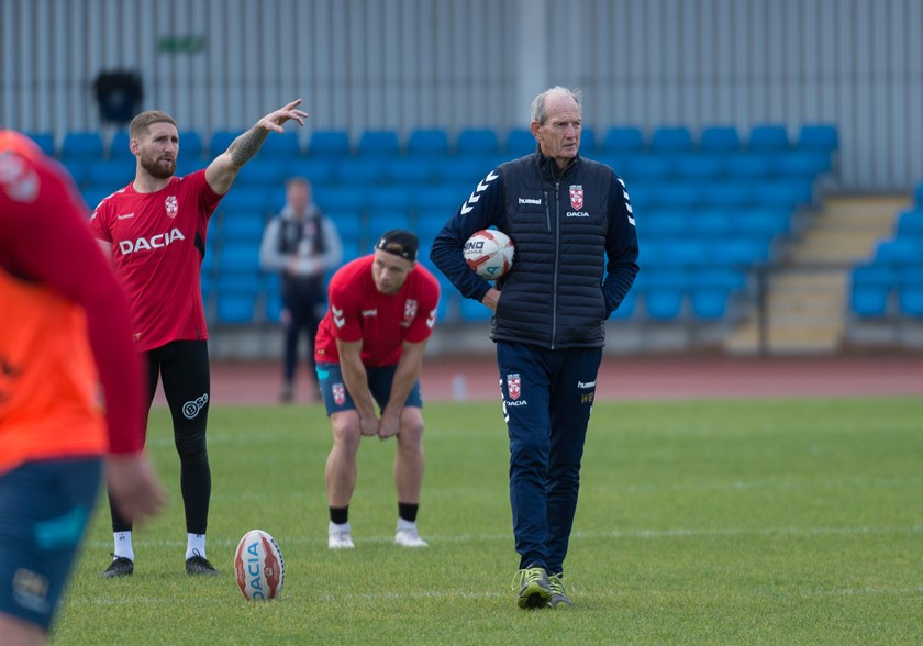 Wayne Bennett during the trip to England to coach the team against New Zealand.