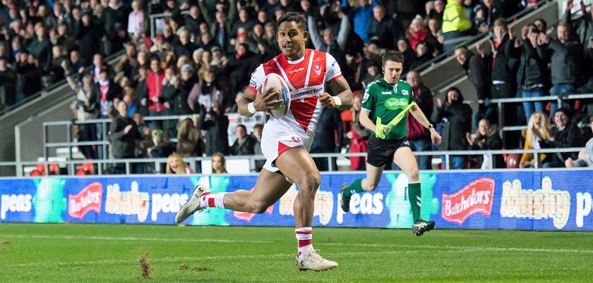 Ben Barba in action for St Helens.