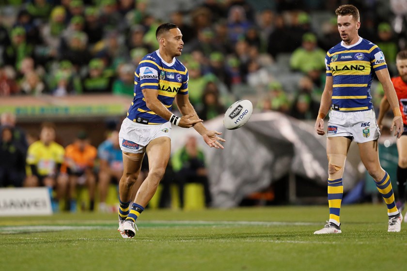 Eels duo Corey Norman (left) and Clint Gutherson.