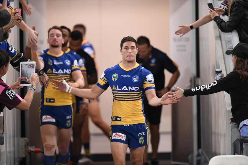 Eels Clint Gutherson and Mitchell Moses.