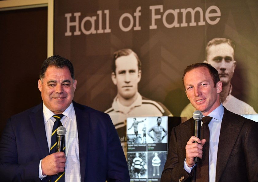 Hall of Fame duo Mal Meninga and Darren Lockyer.