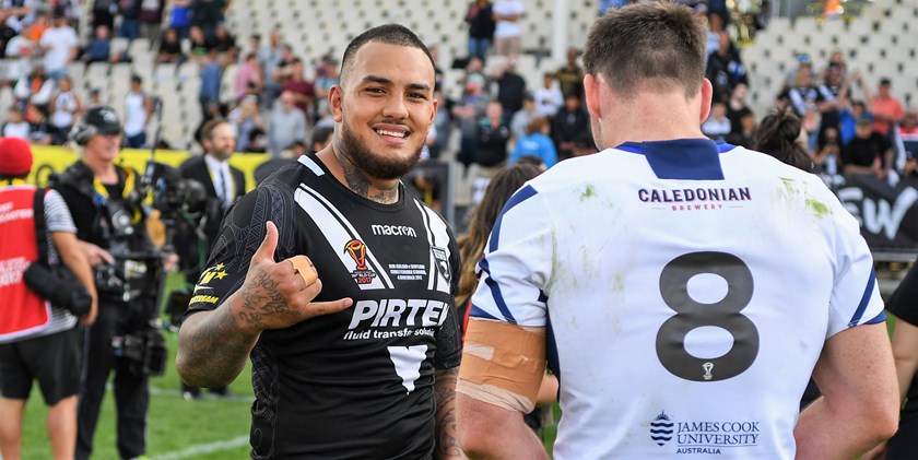 Addin Fonua-Blake at the 2017 World Cup with New Zealand.