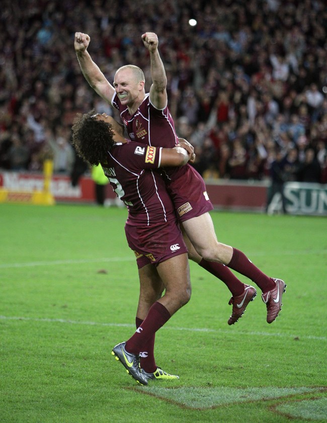 Queensland's Darren Lockyer at the end of the 2011 series.