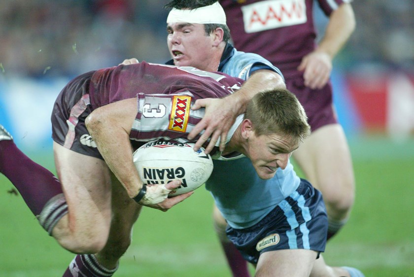 Maroons centre-winger Brent Tate.
